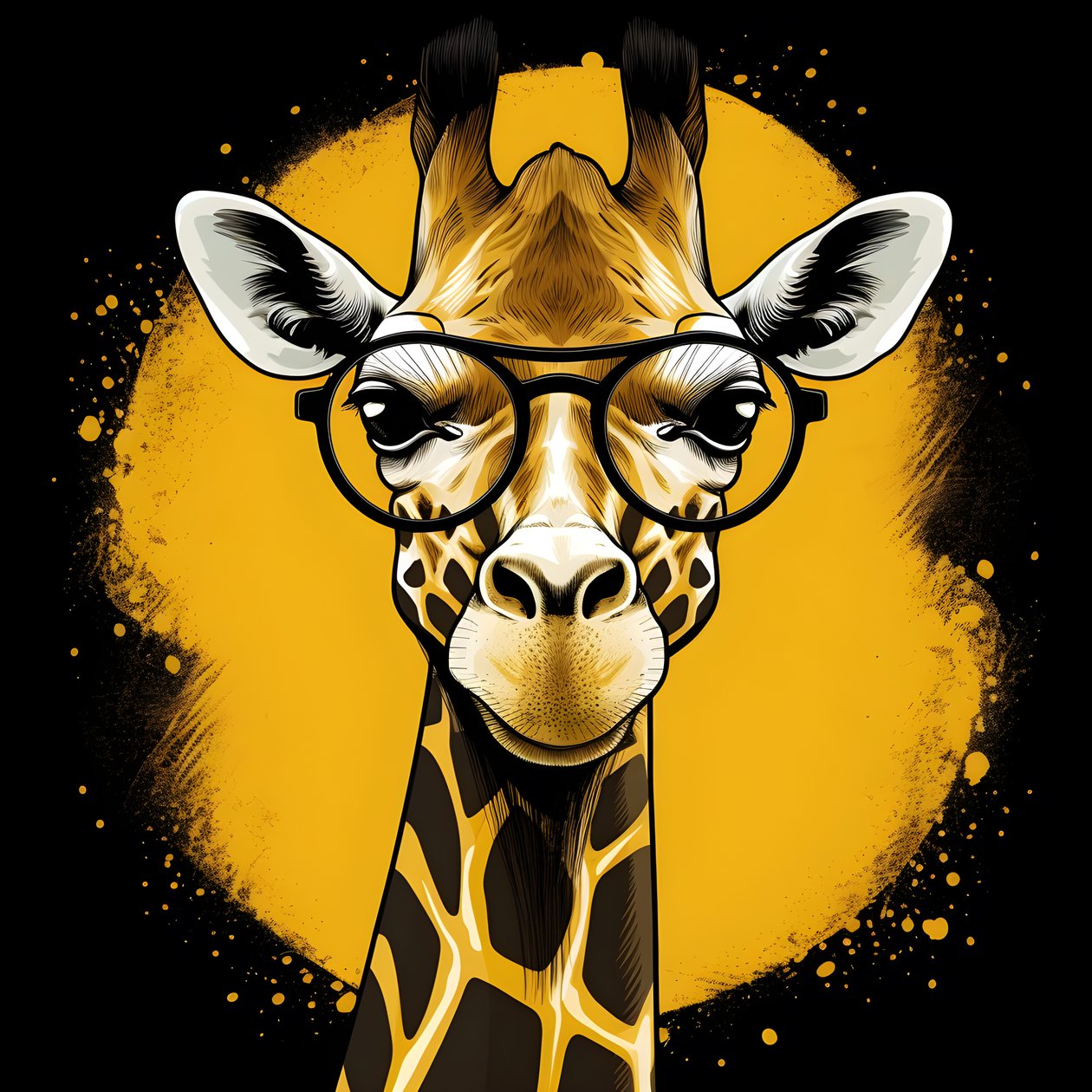 Giraffe med briller 4 av Kurt Heppke