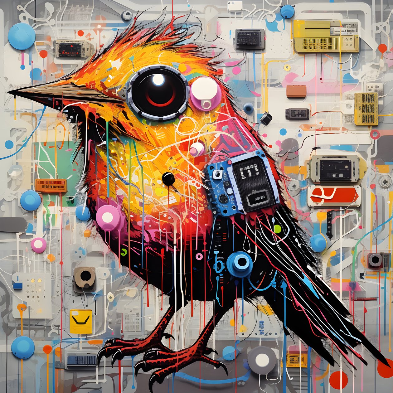 Graffiti Vogel 2 av Kurt Heppke