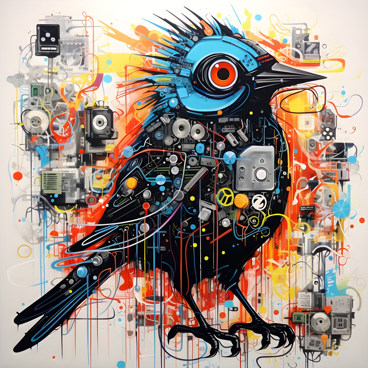 Graffiti Vogel 3 av Kurt Heppke