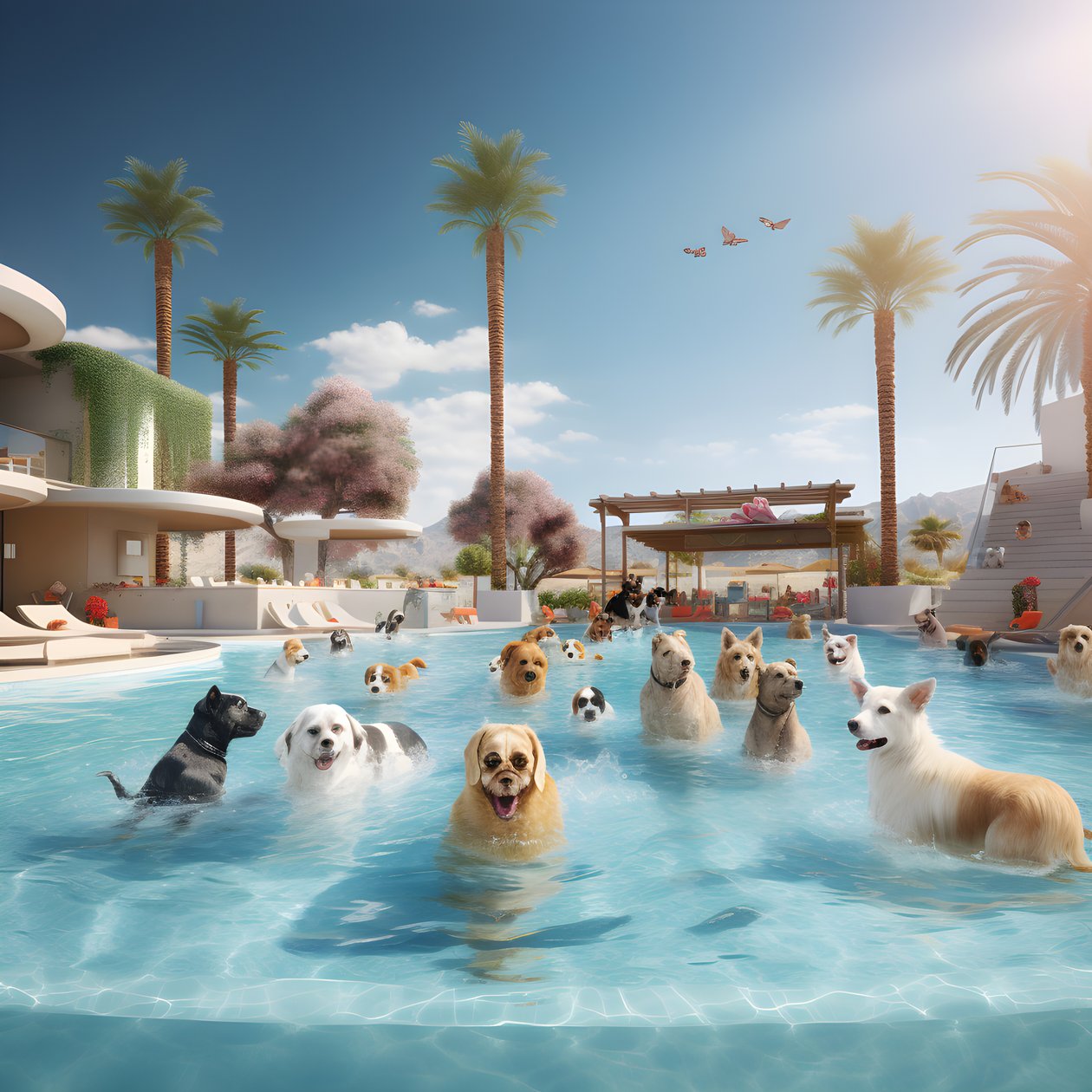 Hundebassengfest i Palm Springs 4 av Kurt Heppke