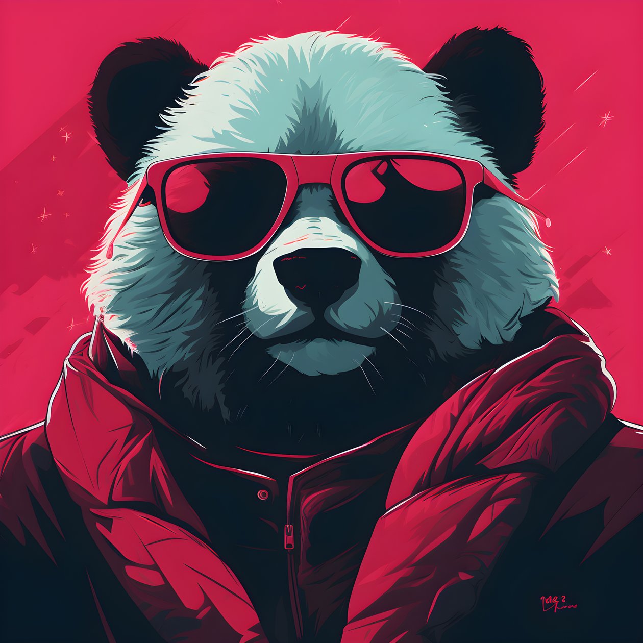 Panda med briller 3 av Kurt Heppke