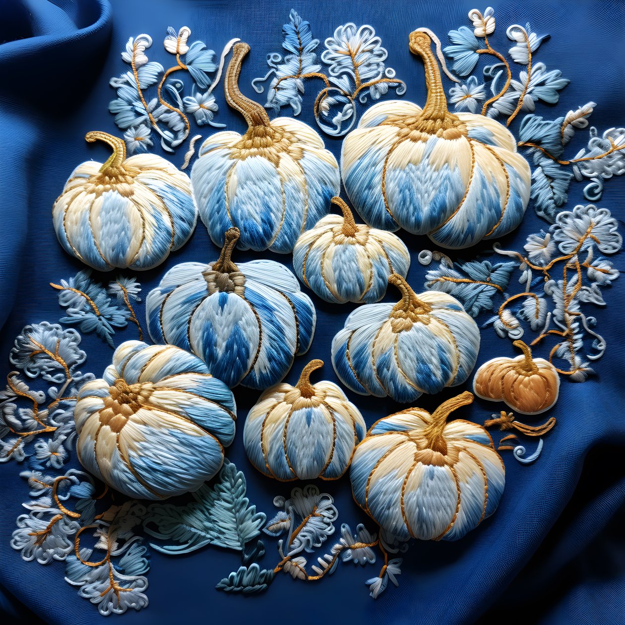 Stickereikubisse i Blautoenen 1 av Kurt Heppke