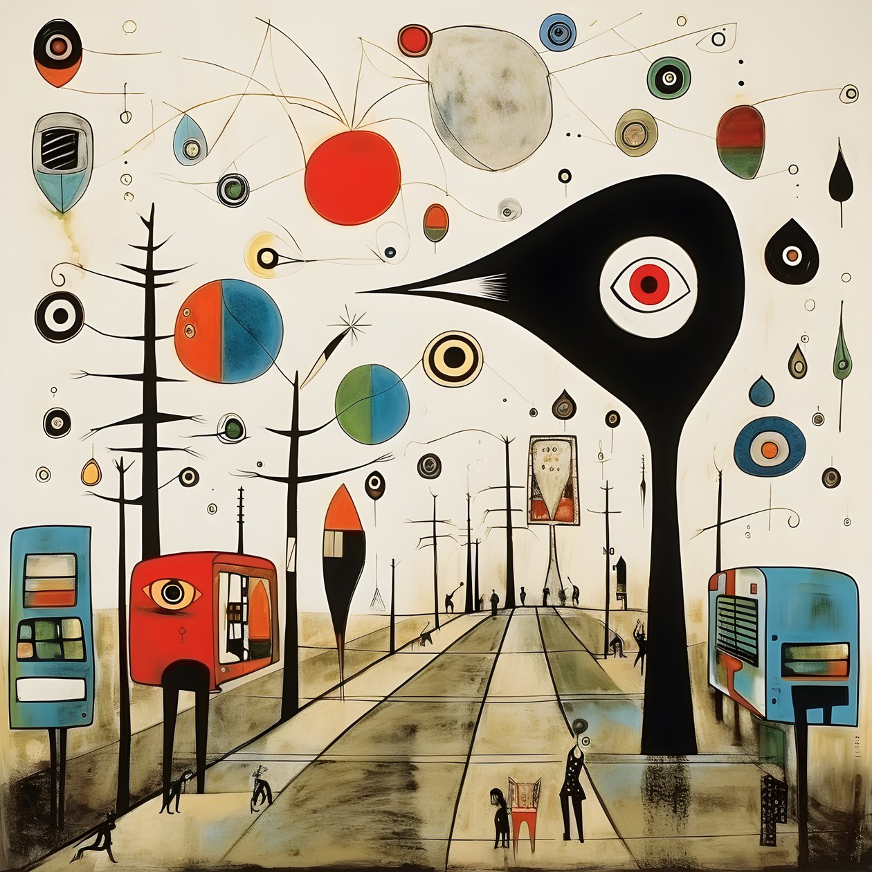 Surrealistiske illustrasjoner av Joan Miró. 1 av Kurt Heppke