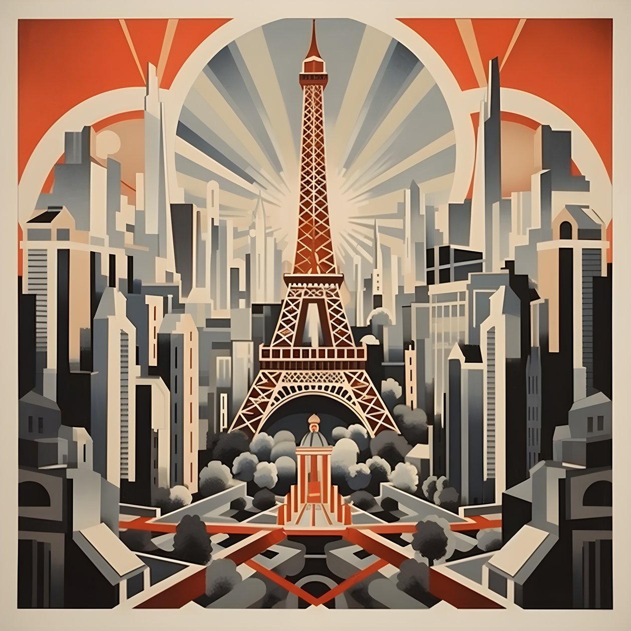 Reklameplakat, Paris, Frankrike 2 av Kurt Heppke