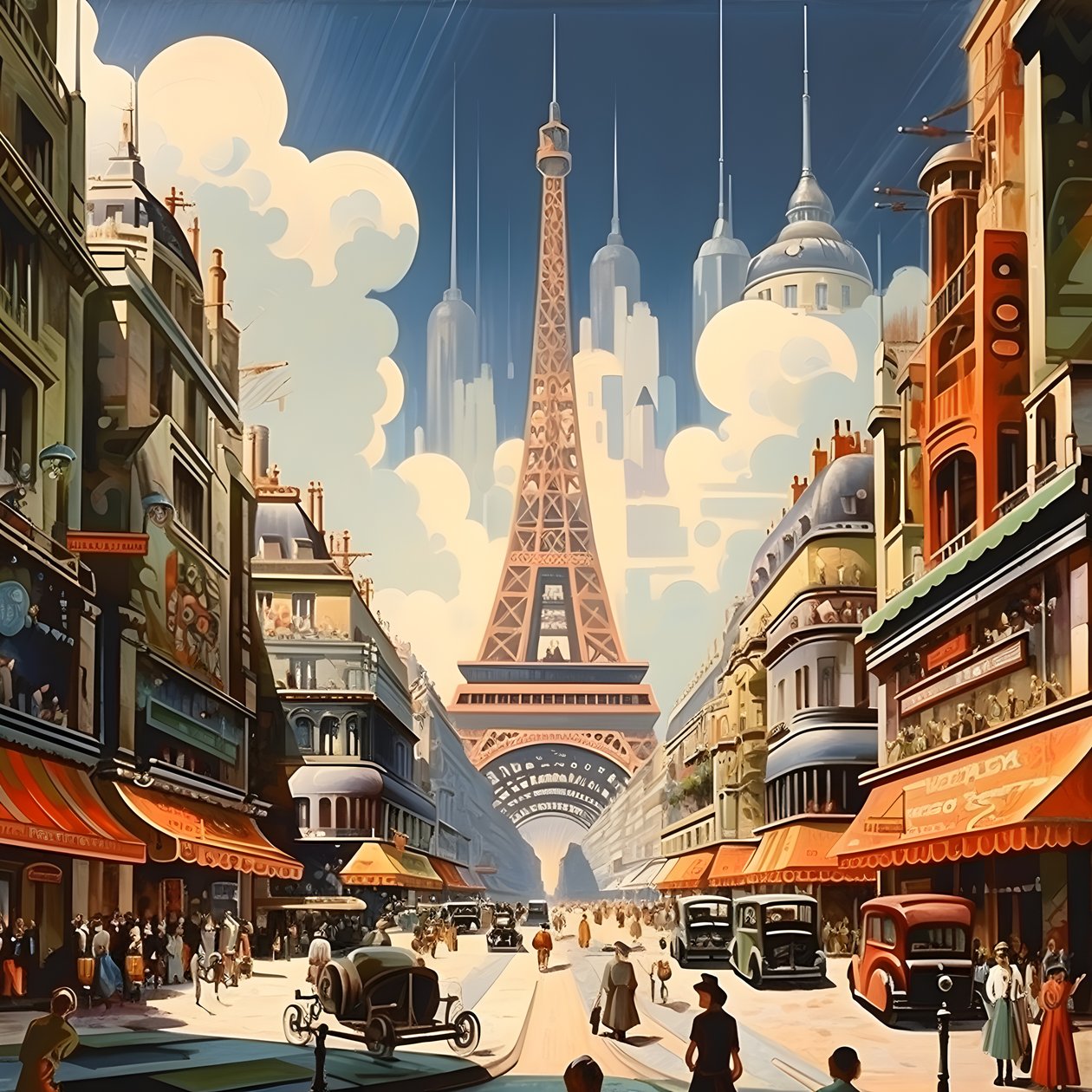 Reklameplakat, Paris, Frankrike 3 av Kurt Heppke