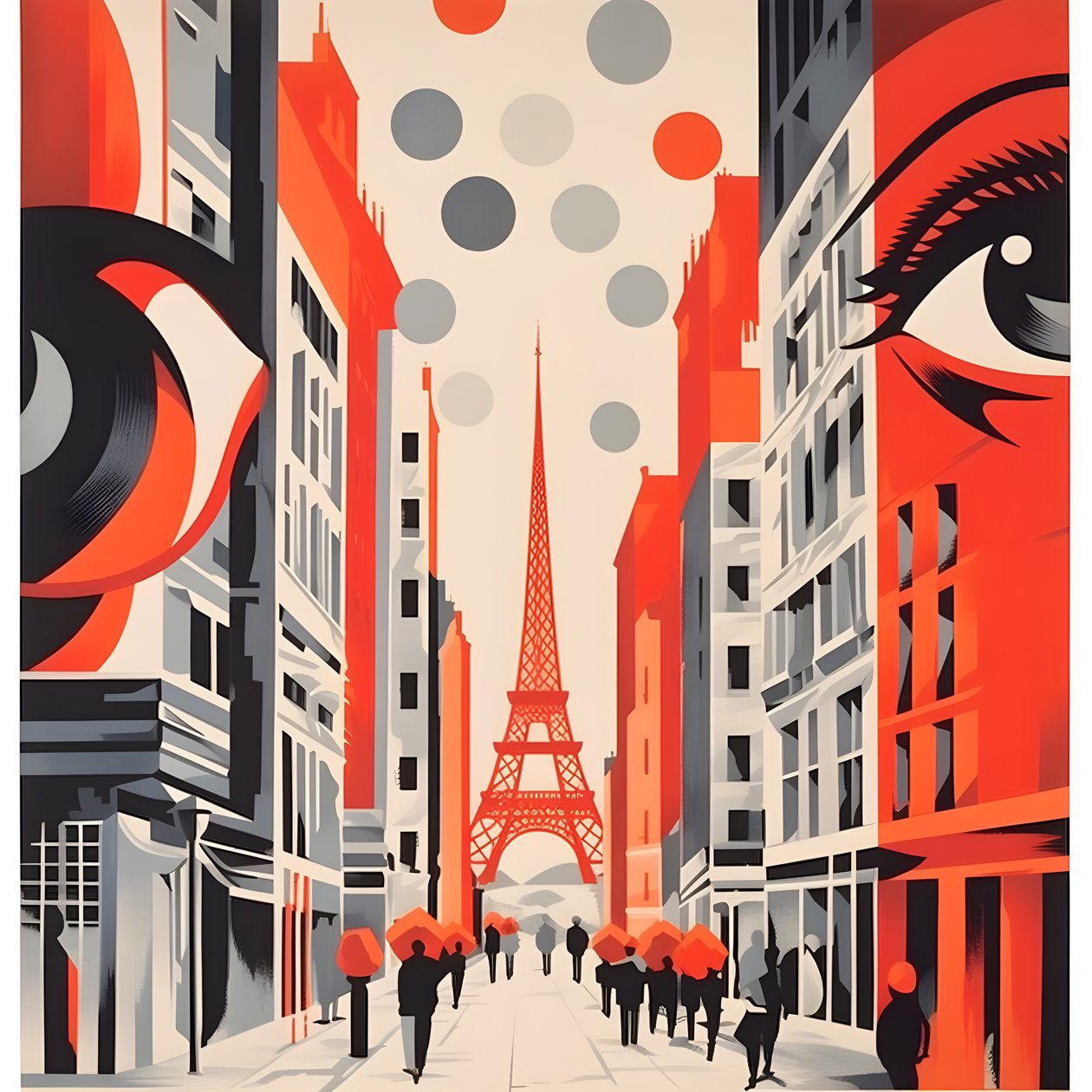 Reklameplakat, Paris, Frankrike 4 av Kurt Heppke