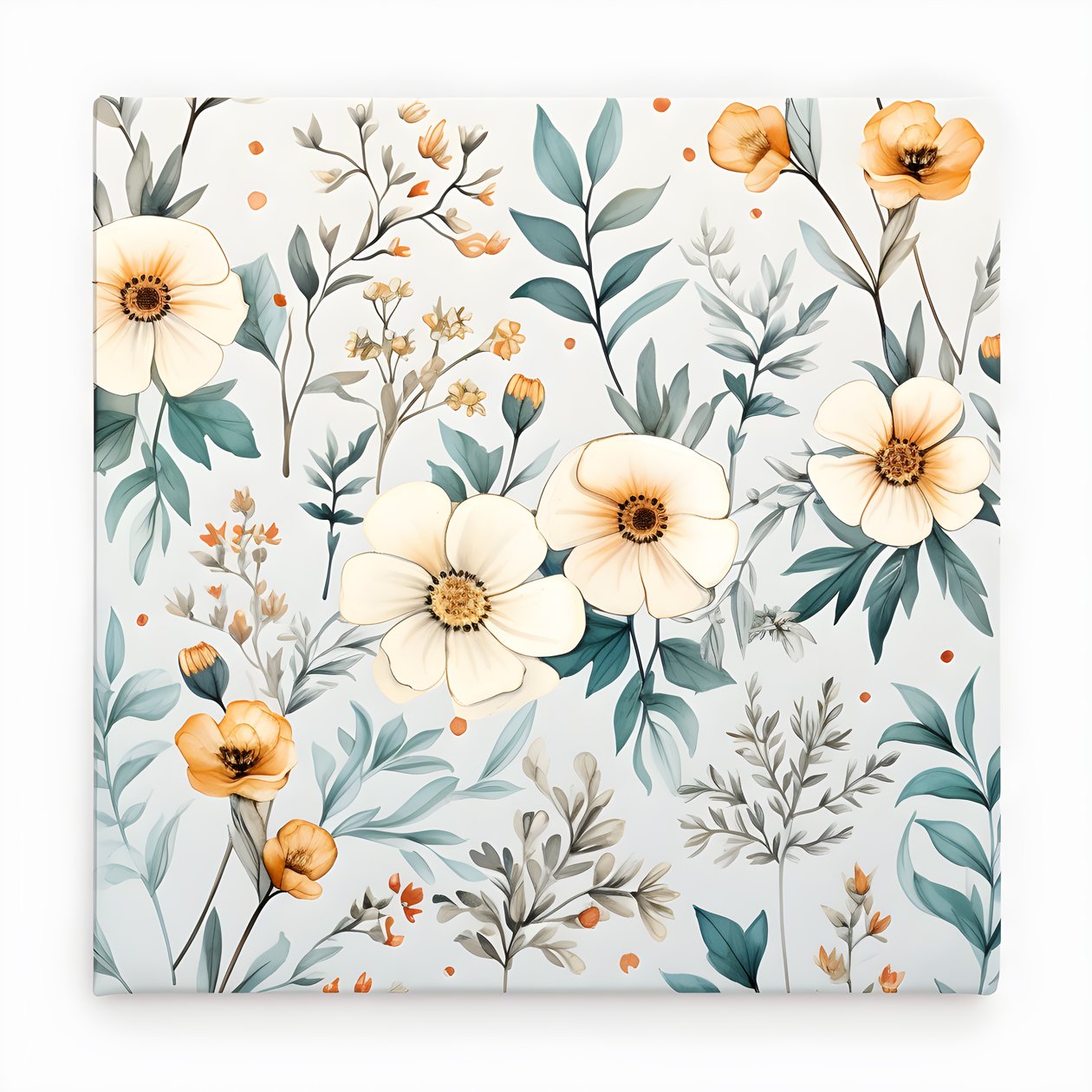aquarell boho floral wildflowers 1 av Kurt Heppke