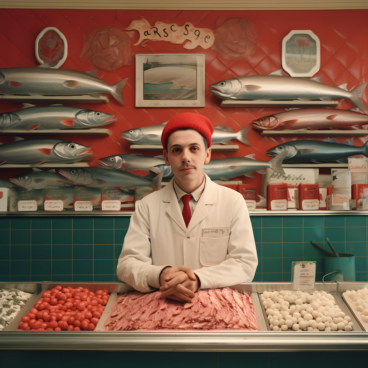et surrealistisk bilde av en polsk fiskehandler fra 1950-tallet 1 av Kurt Heppke