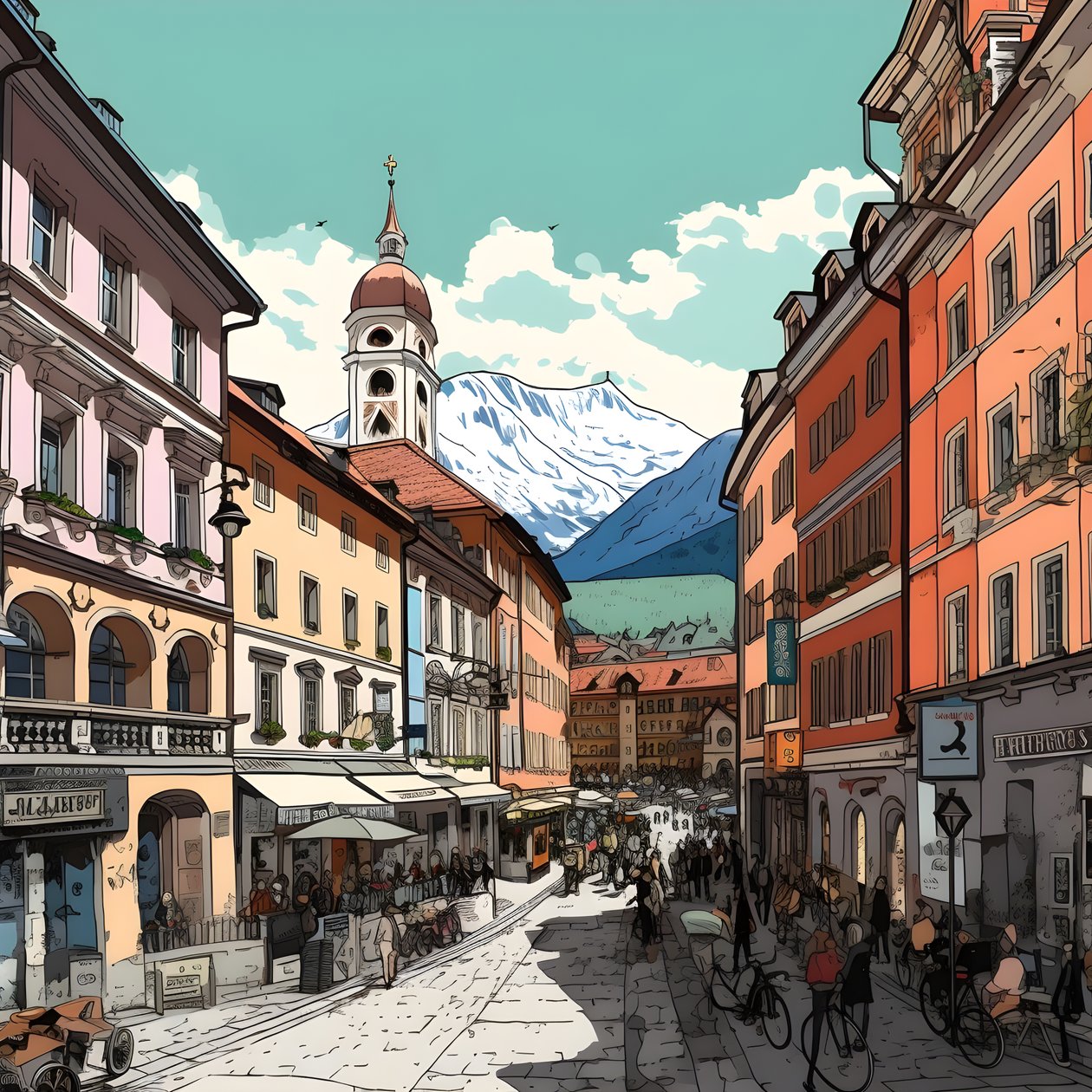 Innsbruck, tegneserie 3 av Kurt Heppke