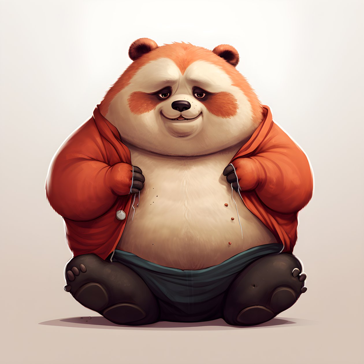 rød panda overvektig menneskebarn 2 av Kurt Heppke