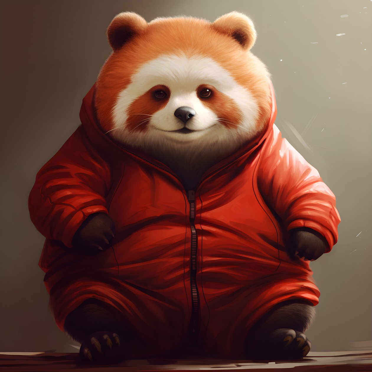 rød panda overvektig menneskebarn 3 av Kurt Heppke