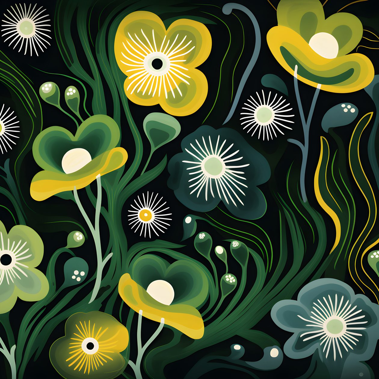 moderne abstrakte former Marimekko 1 av Kurt Heppke
