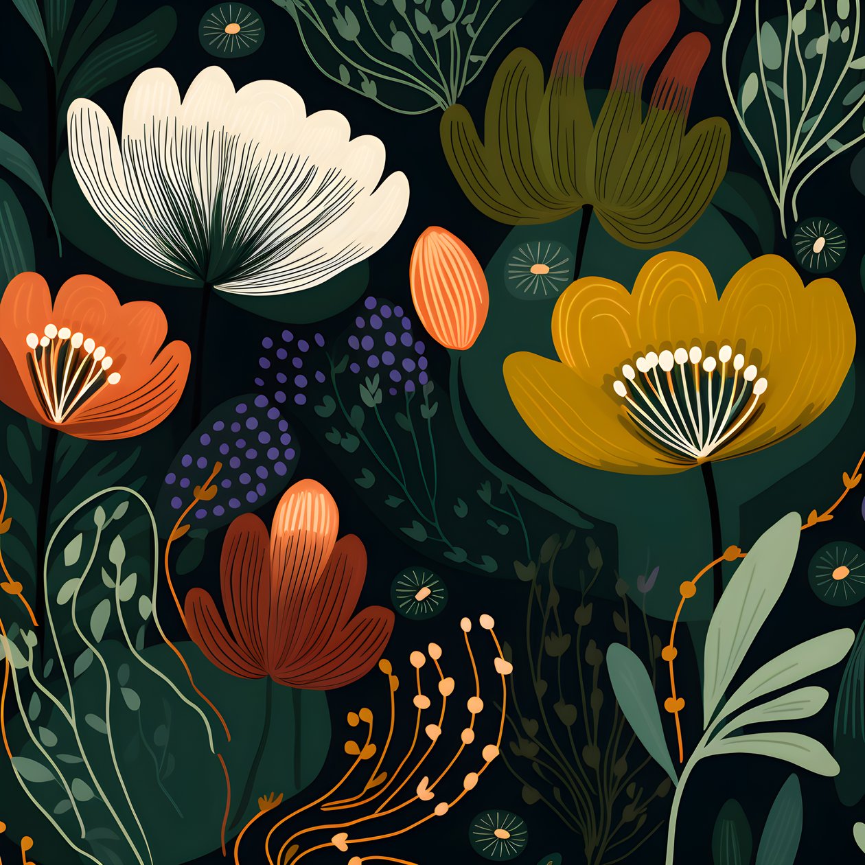 moderne abstrakte former Marimekko 2 av Kurt Heppke