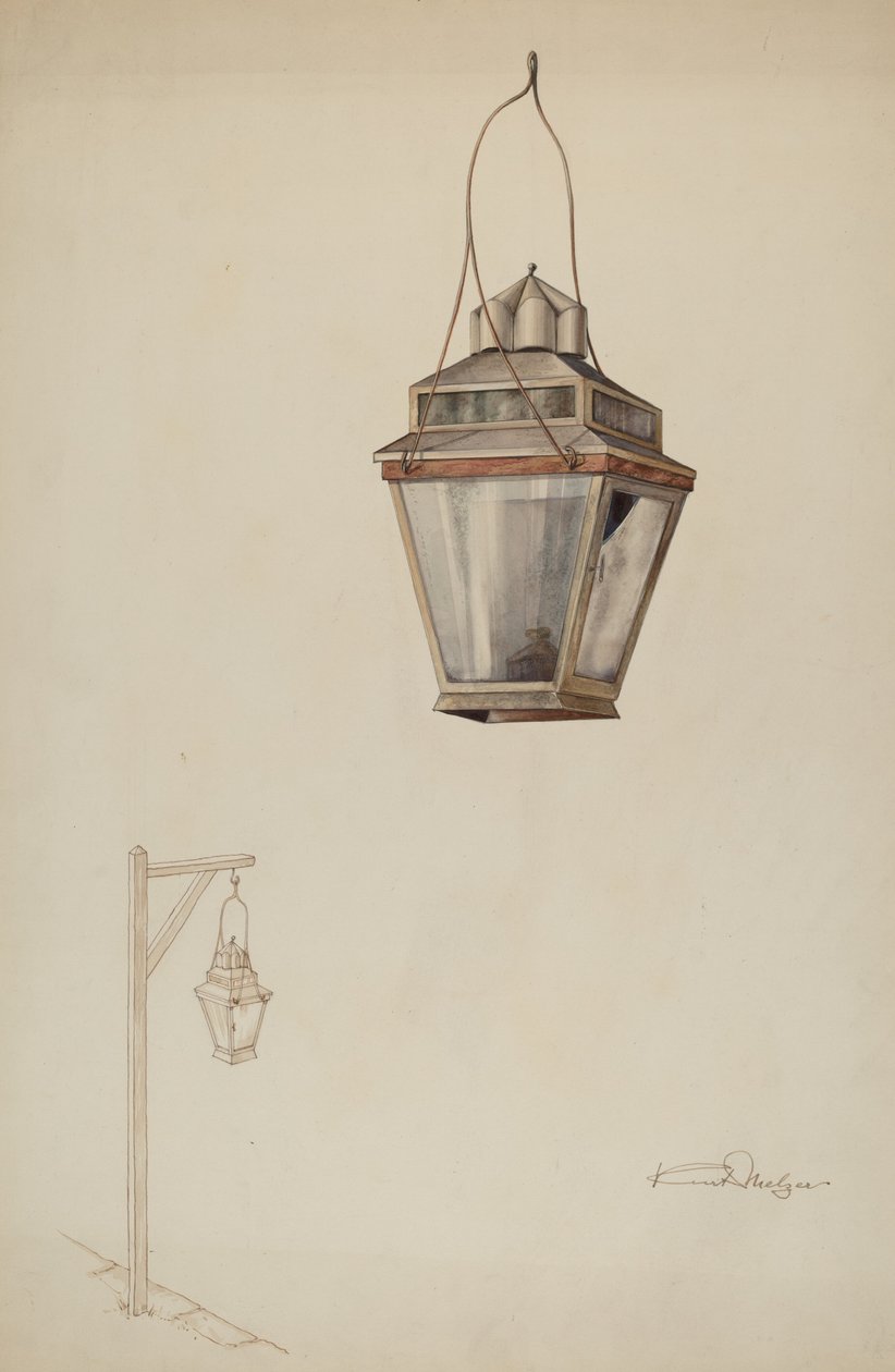 Sperm Oil Street Lamp, ca. 1937. av Kurt Melzer