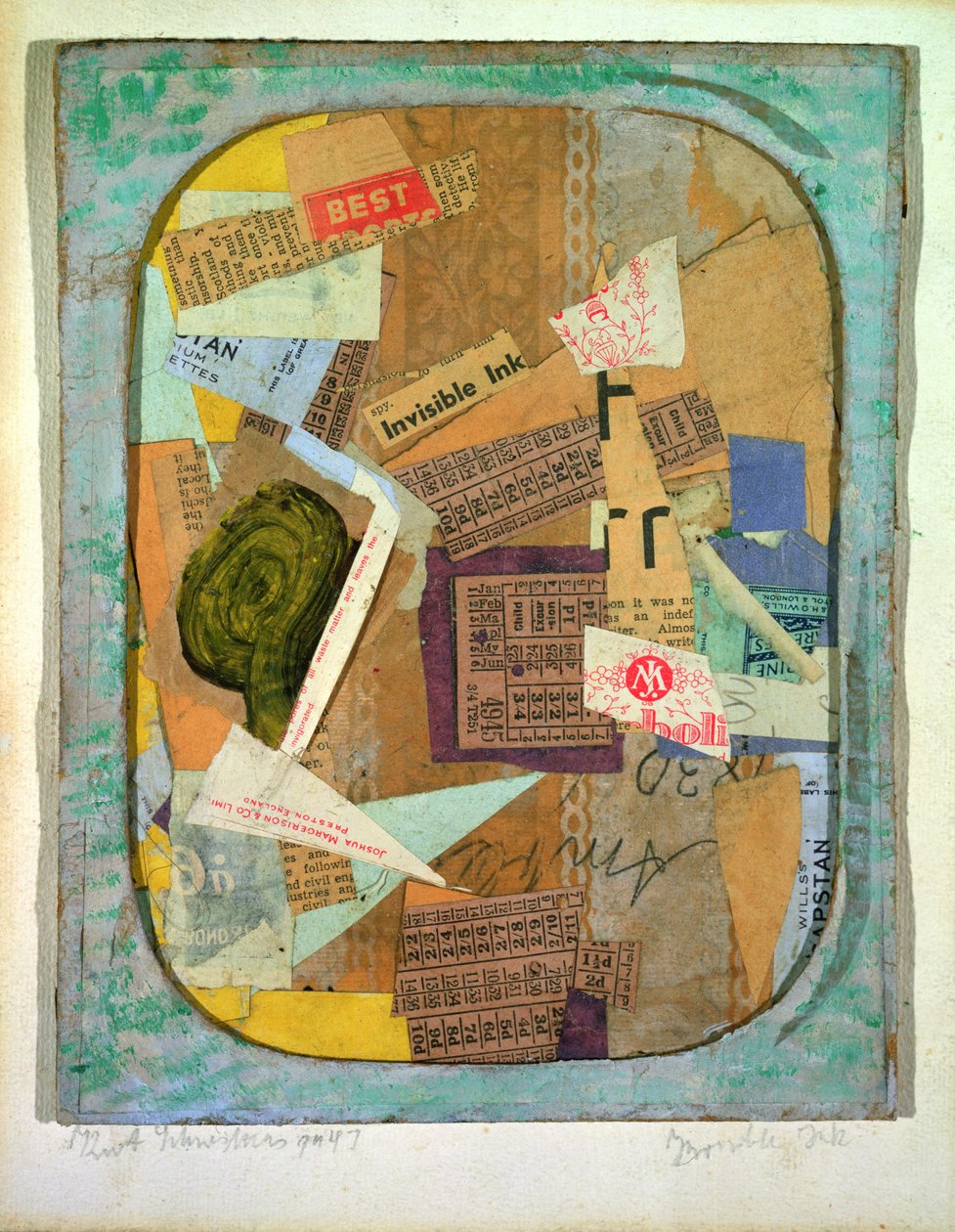 Invisible Ink, 1947 av Kurt Schwitters