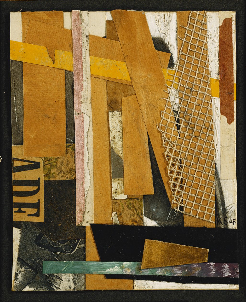 Merz bilde; Merzbild, 1945 av Kurt Schwitters