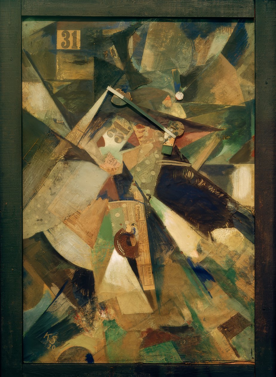 Merzbild Trettien av Kurt Schwitters