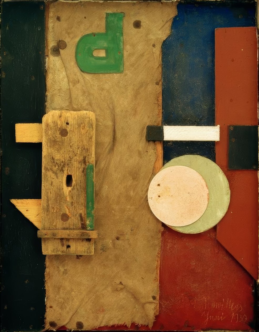 Merzbild P rosa av Kurt Schwitters