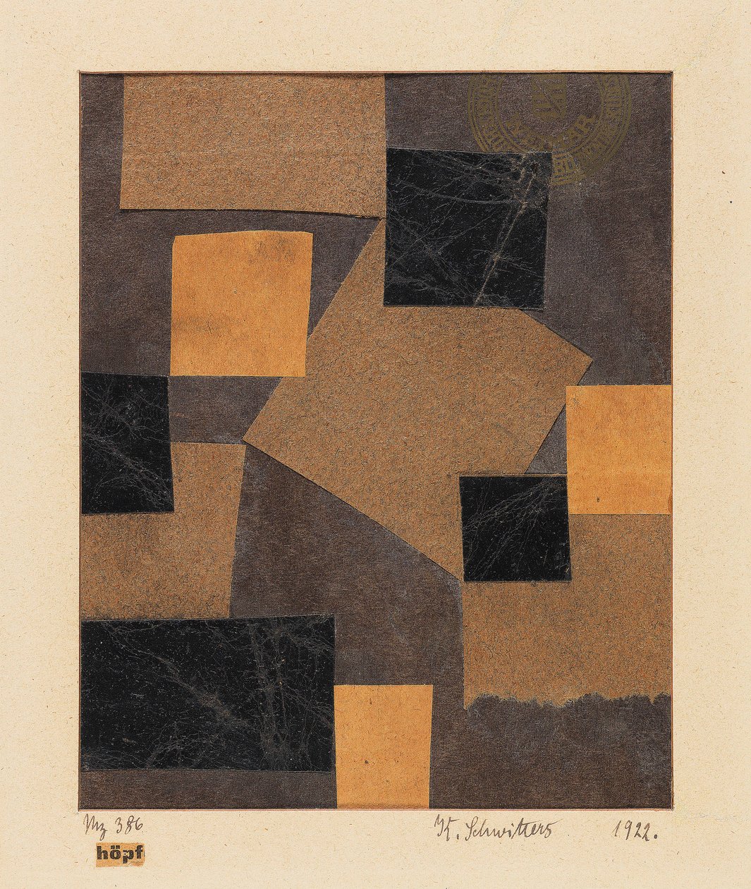 Mz 386 Hoepf Merz design, 1922. av Kurt Schwitters