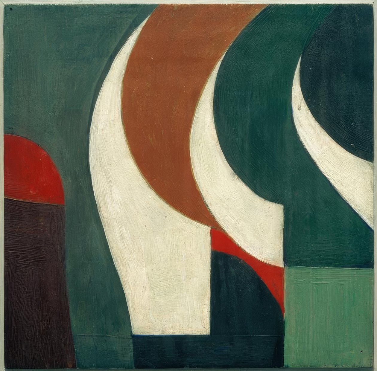 Uten tittel (bilde med tre hvite sigder) av Kurt Schwitters