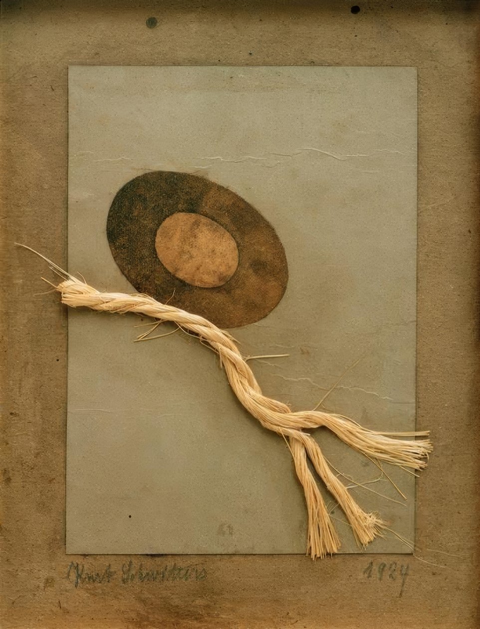 Uten tittel (Merz-tegning med arp og streng) av Kurt Schwitters