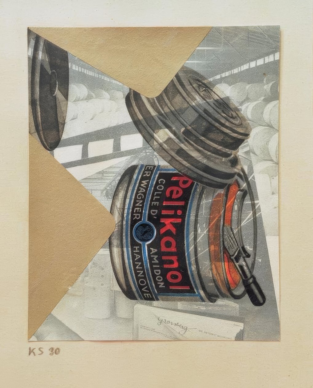 Uten tittel (Pelikanol) av Kurt Schwitters