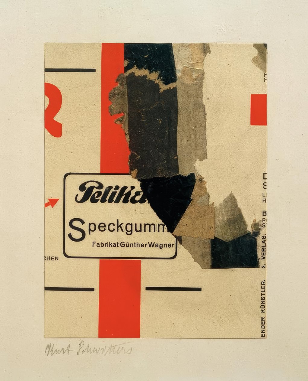 Uten tittel (bacongummi) av Kurt Schwitters