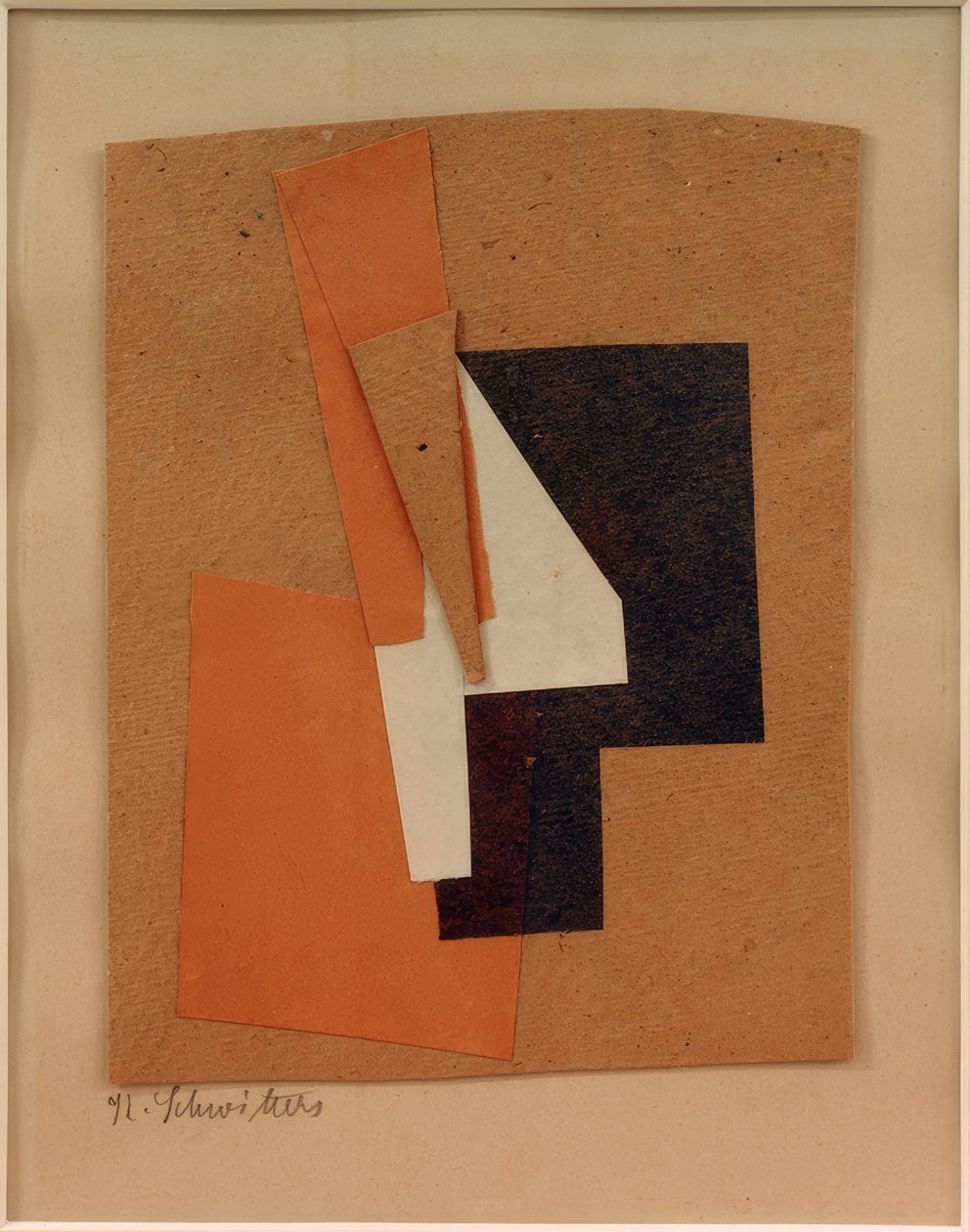 Uten tittel (grå, blå, rød, hvit) av Kurt Schwitters