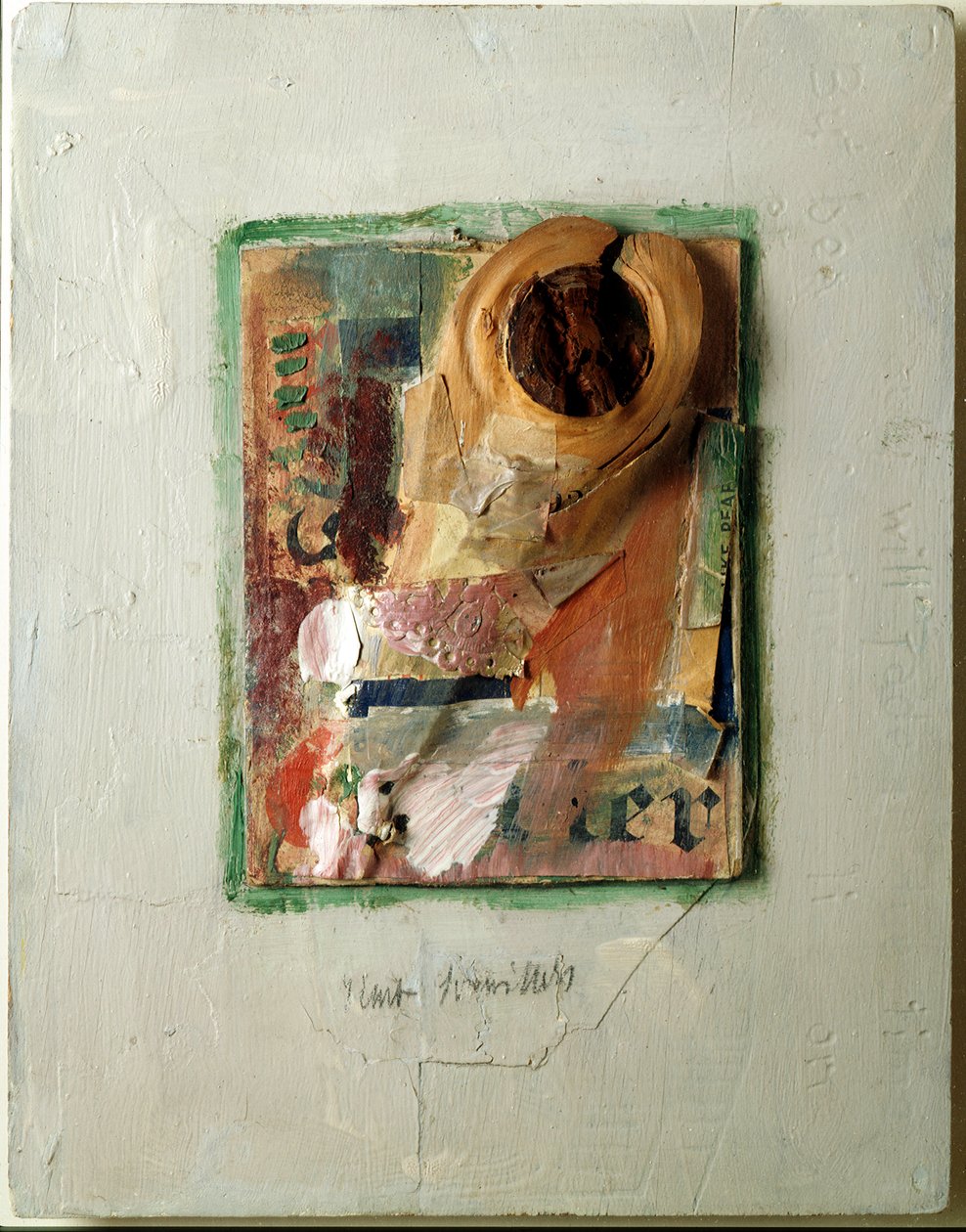 Pærekollasje av Kurt Schwitters (1887-1948) 1938 Privat samling av Kurt Schwitters