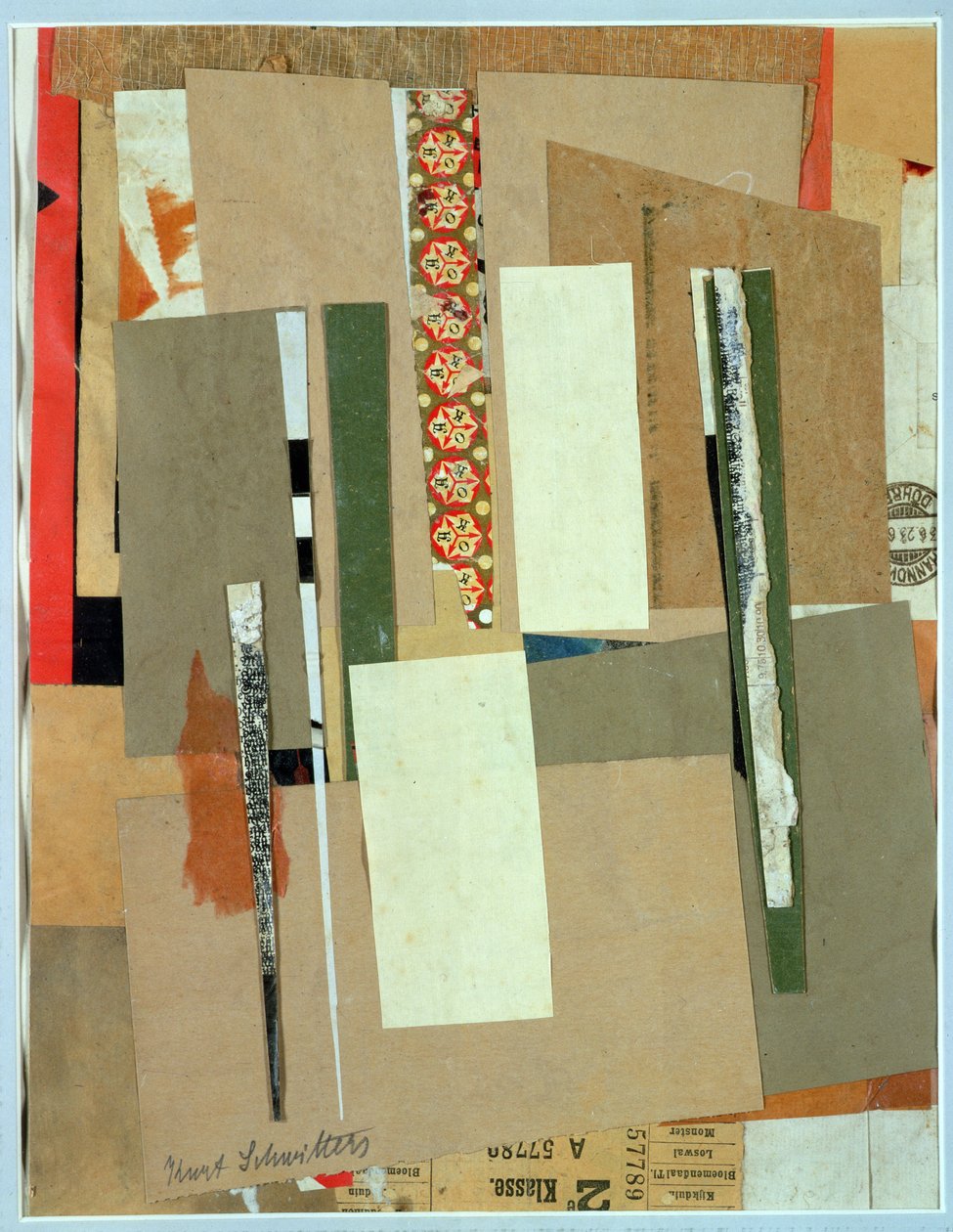 Jernbane, 2. klasse, 1923 av Kurt Schwitters