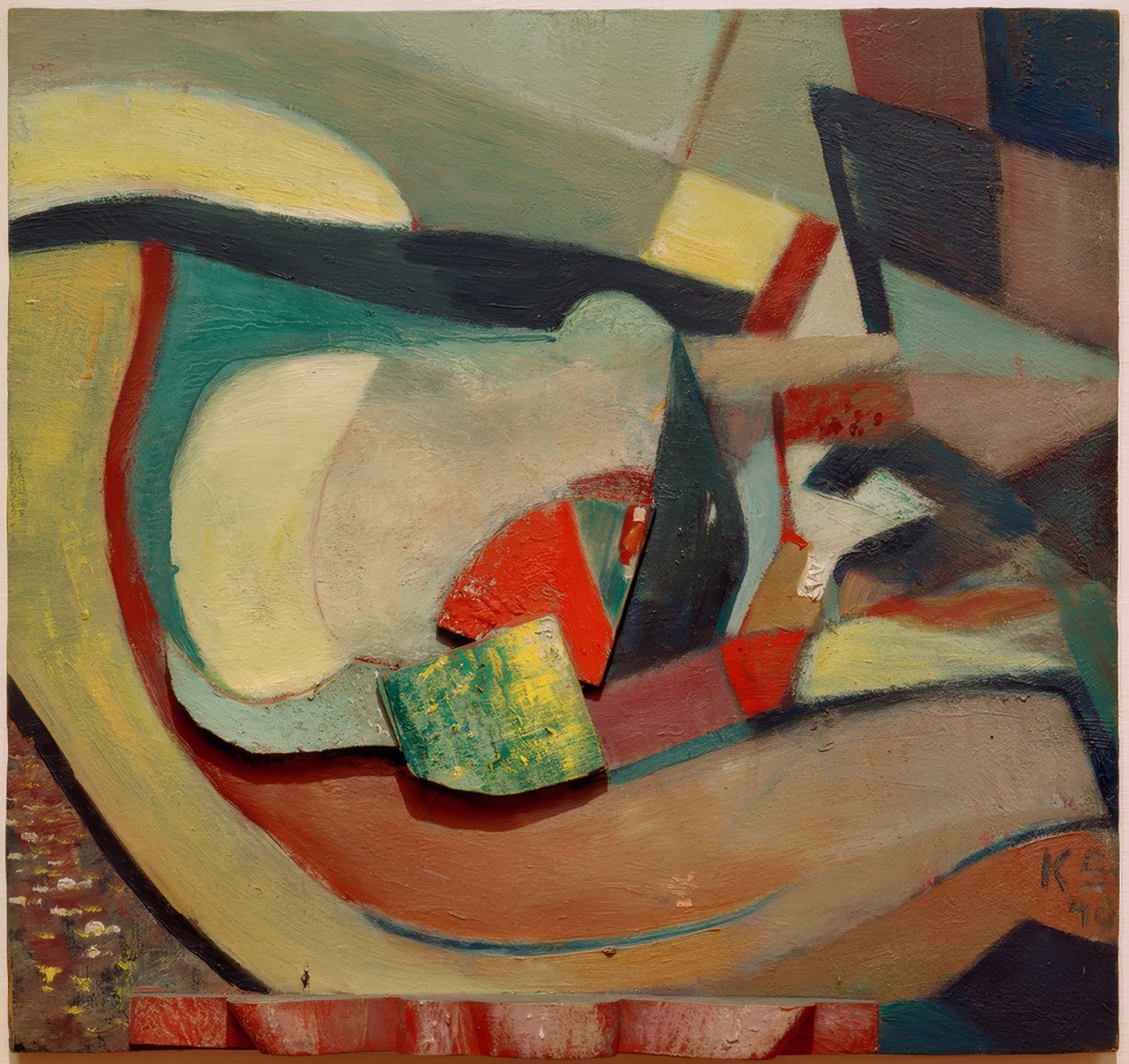 Avlastning med rød fot av Kurt Schwitters