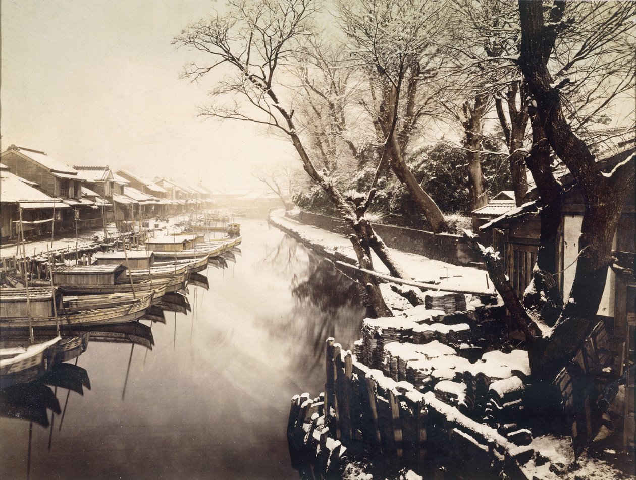 Sanya Bori (detalj), ca. 1880 (albumintrykk med original håndfarging) av Kusakabe Kimbei