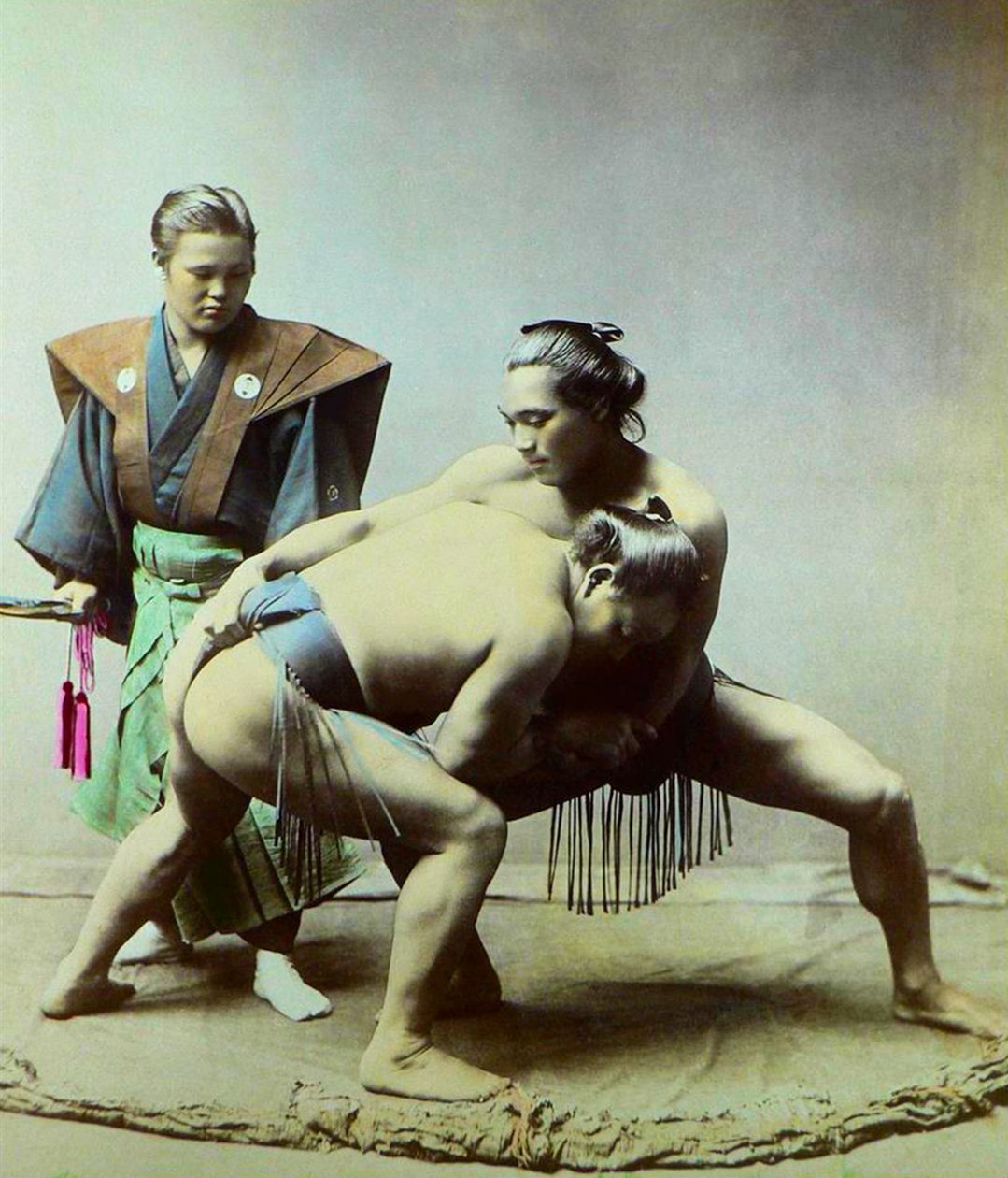Sumobrytere, ca. 1880 (bilde) av Kusakabe (attr. to) Kimbei