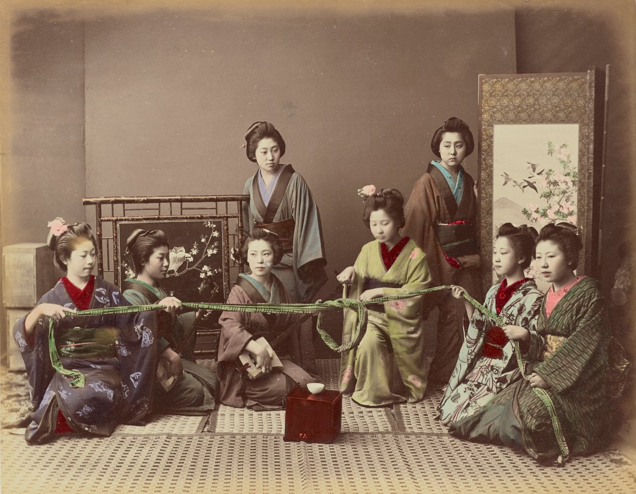 (Konkonchiki) Japansk jentelek, ca. 1880 av Kusakabe Kimbei