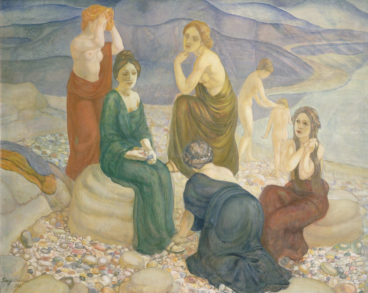 Kveld, 1908 av Kuzma Sergeevich Petrov Vodkin