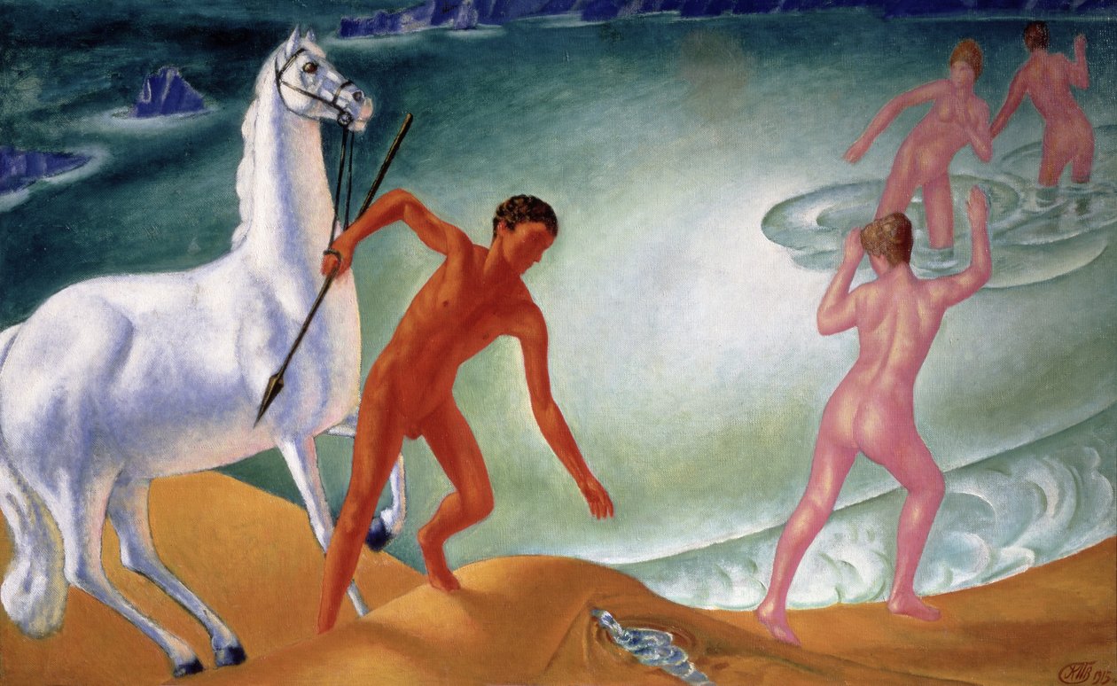 The Thirsty Warrior, 1915 av Kuzma Sergeevich Petrov Vodkin