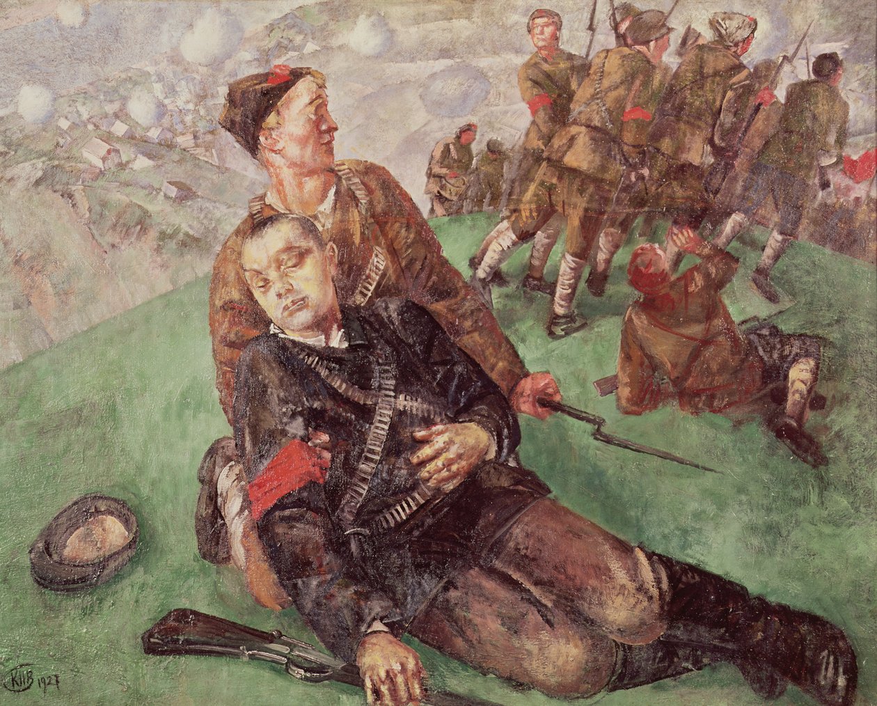 Død av en folkekommissær, 1927 av Kuzma Sergeevich Petrov Vodkin