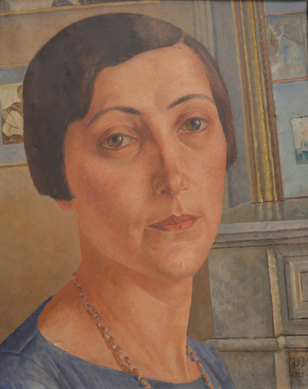 Portrett av Salomea Nikolayevna Andronikova 1888-1982. av Kuzma Sergeevich Petrov Vodkin
