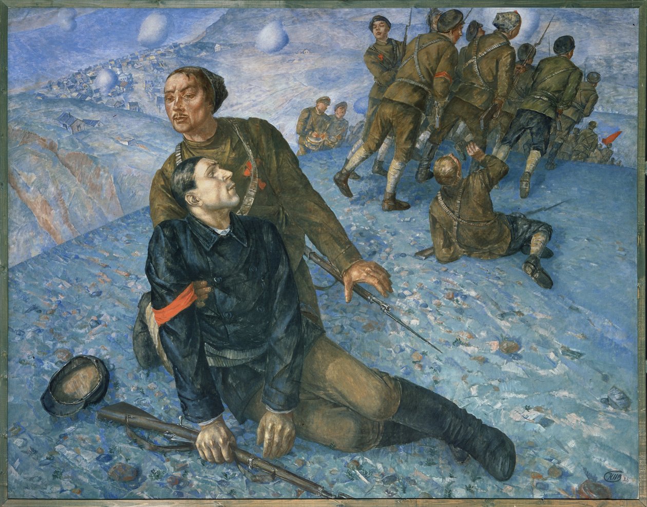 Kommissærens død av Kuzma Sergeevich Petrov Vodkin