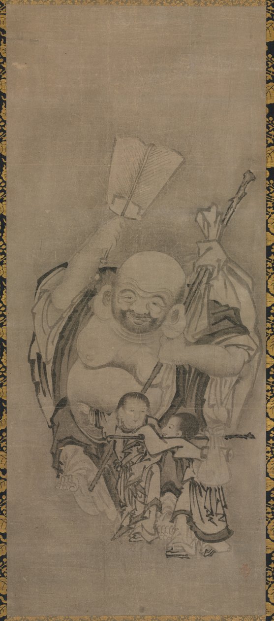 Hotei med Daoist Immortals: Hotei av Kyūseki Tomonobu