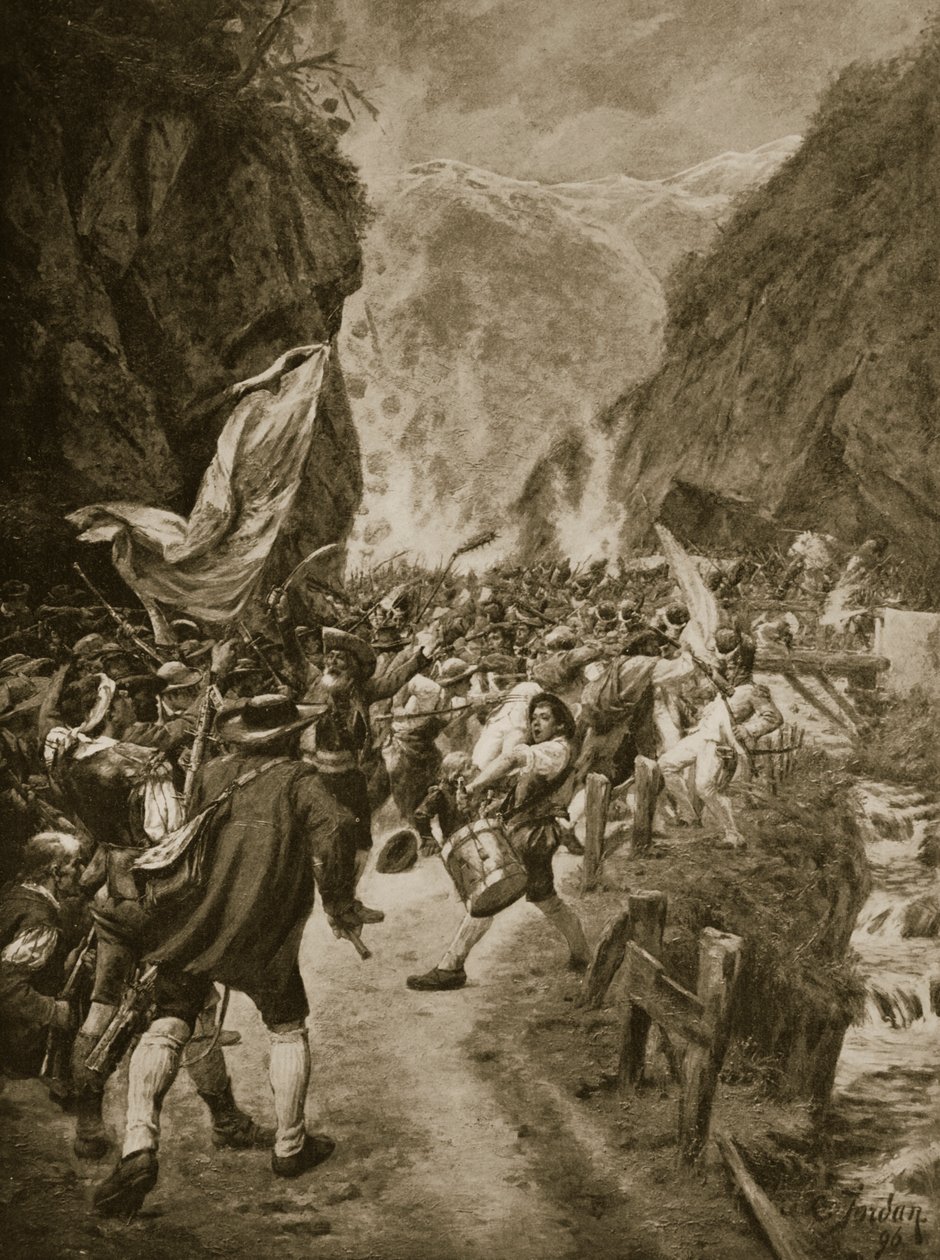 Tyrolernes opprør, 1809 av L. Jordan