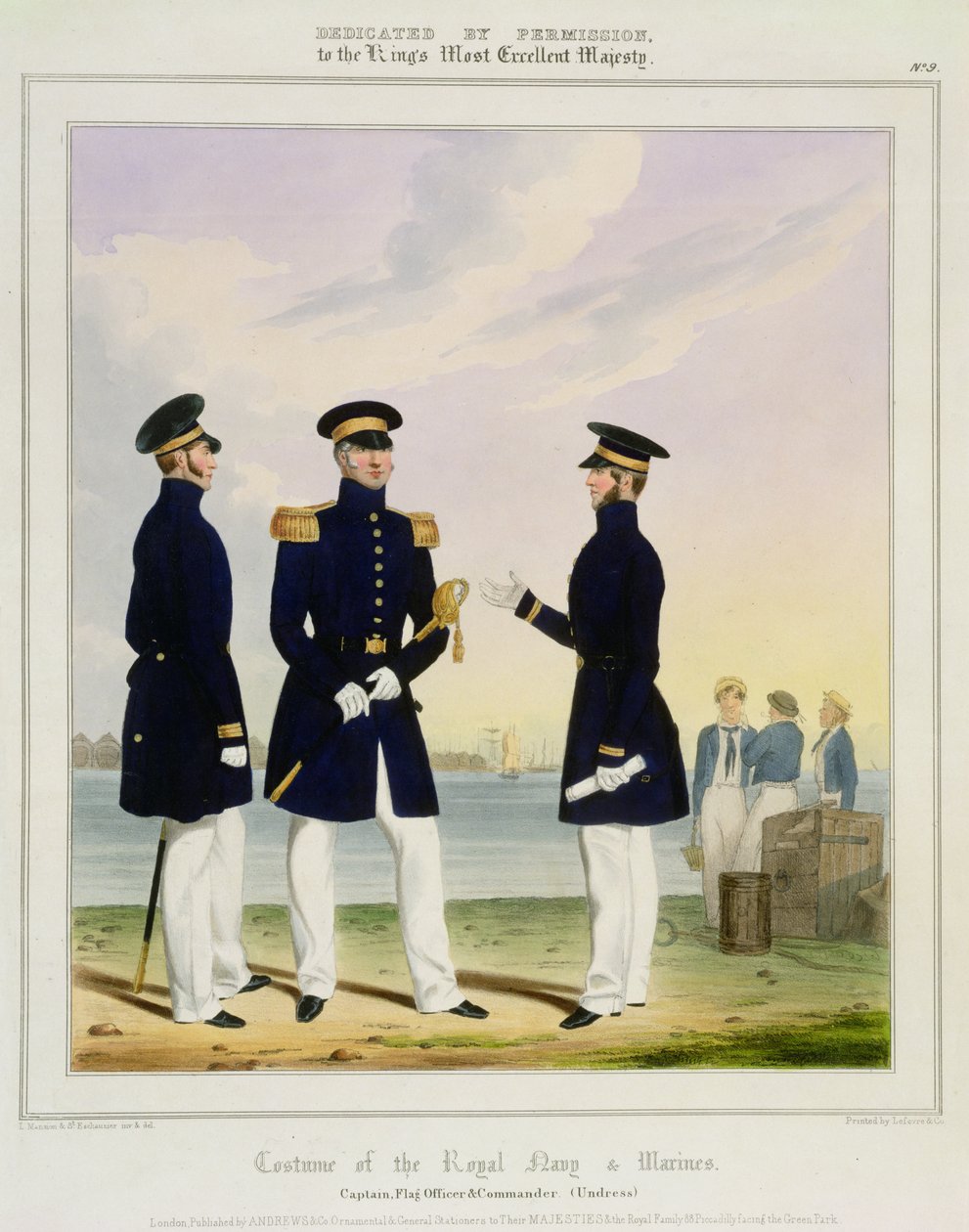 Kaptein, flaggoffiser og kommandør (kle av seg) plate 9 fra 