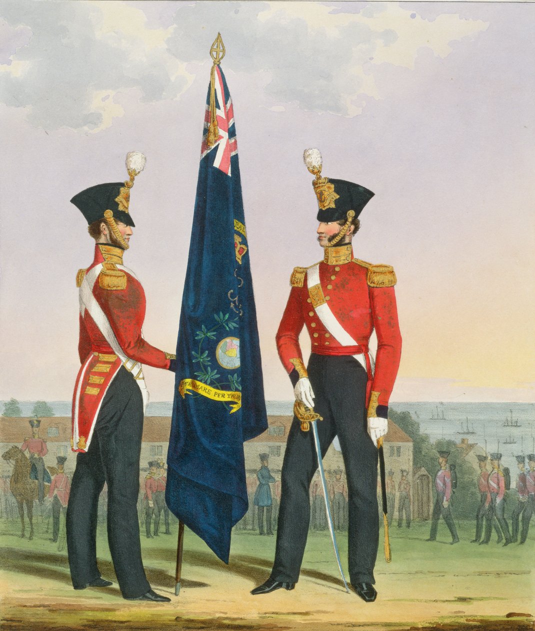 Royal Marines (Subalterns) 2. løytnant med divisjonsfarger, plate 15 fra 
