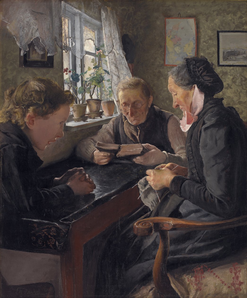 Et barn på besøk til besteforeldrene sine på en søndag av Laurits Andersen Ring