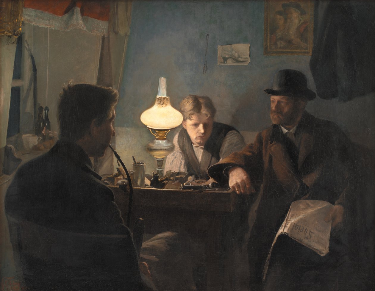 Et besøk på et skomakerverksted av Laurits Andersen Ring