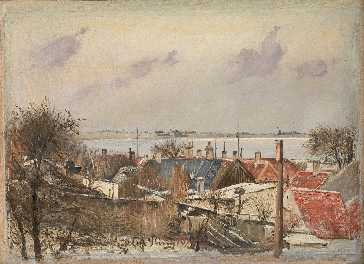 Utsikt fra Roskilde mot Fjorden av Laurits Andersen Ring