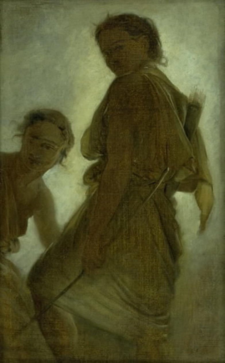 Diana med en av nymfene sine av L.A. Schou