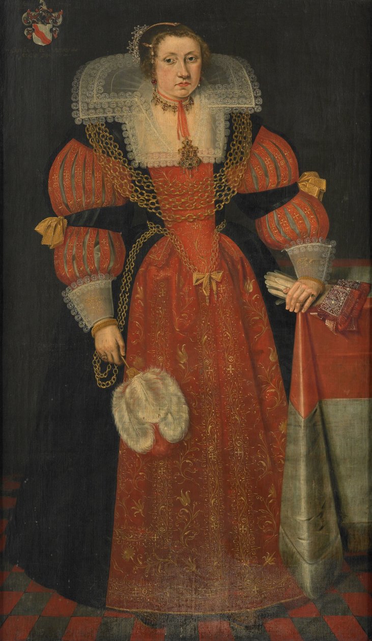 Portrett av Sophia de Vervou (ca. 1613-71) av L.J. Woutersin