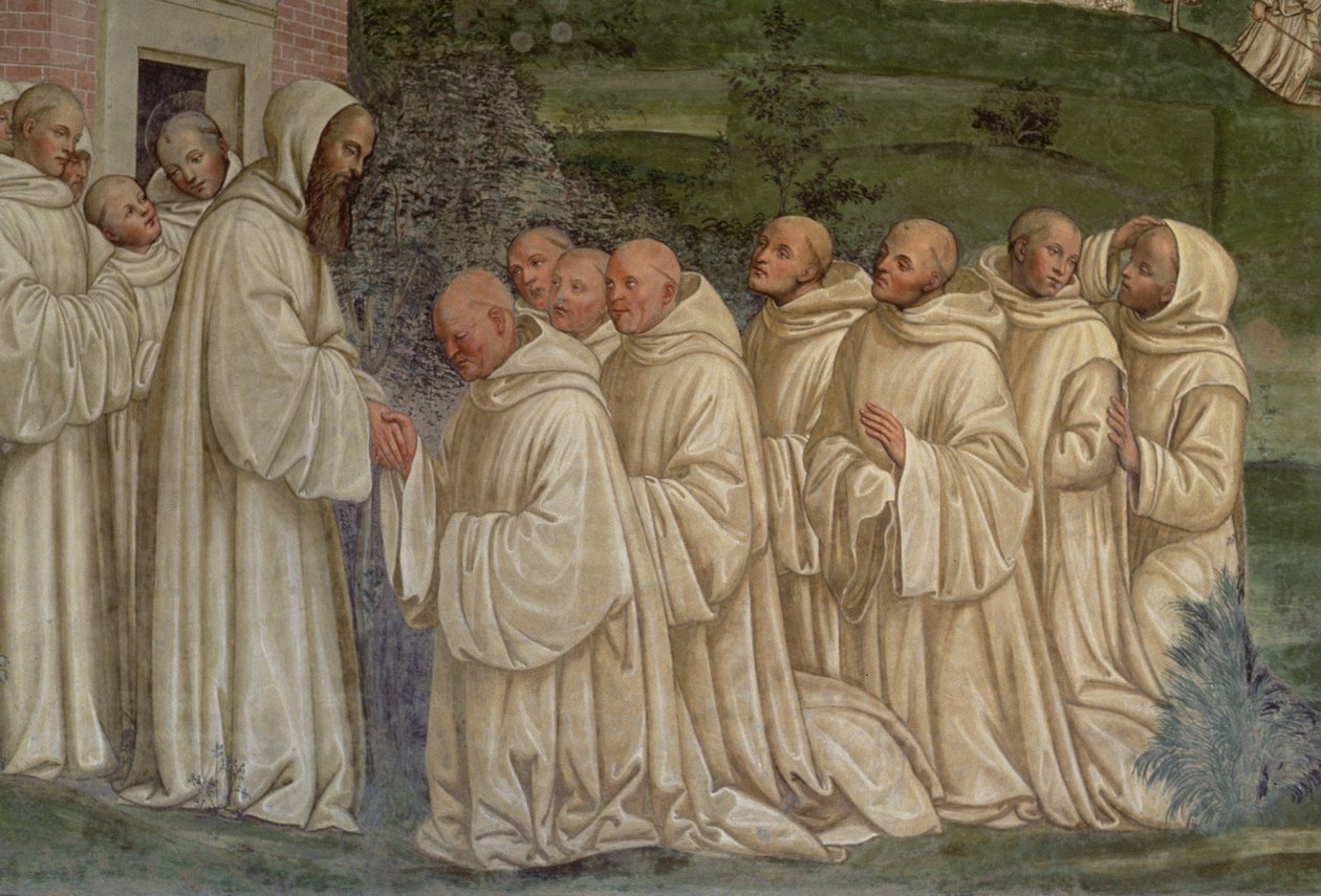 Benediktinermunker, fra St. Benedicts liv av L. Signorelli