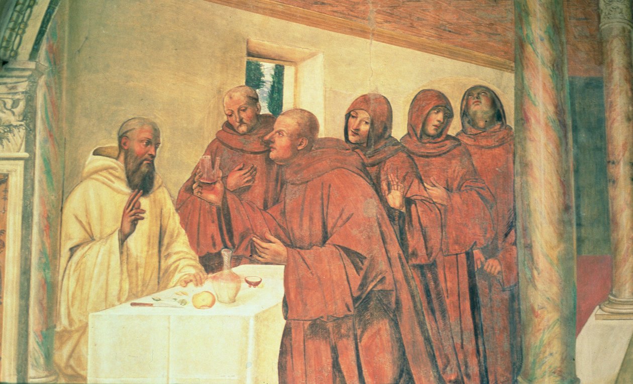 Å ta nattverd, fra St. Benedikts liv av L. Signorelli